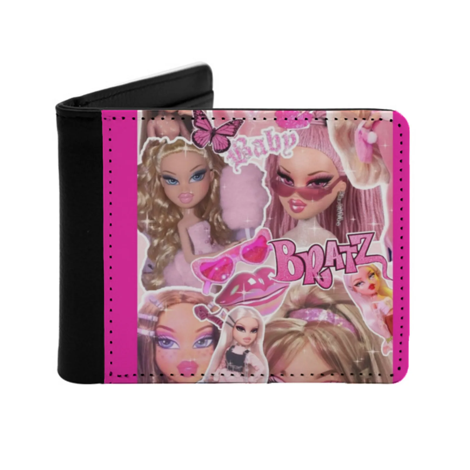 Pink Bratz Wallet For Men Pu Leather Money Purse Credit Card Wallet Gifts Bratz Glossy Bratz Quote Bratz Doll Early 200S Y2K