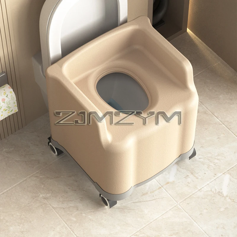 Multifunction Shower Stool Mobile Toilet Chair Bathroom Sofa Chair for Elderly Pregnant Women Bathroom Toilet Chair