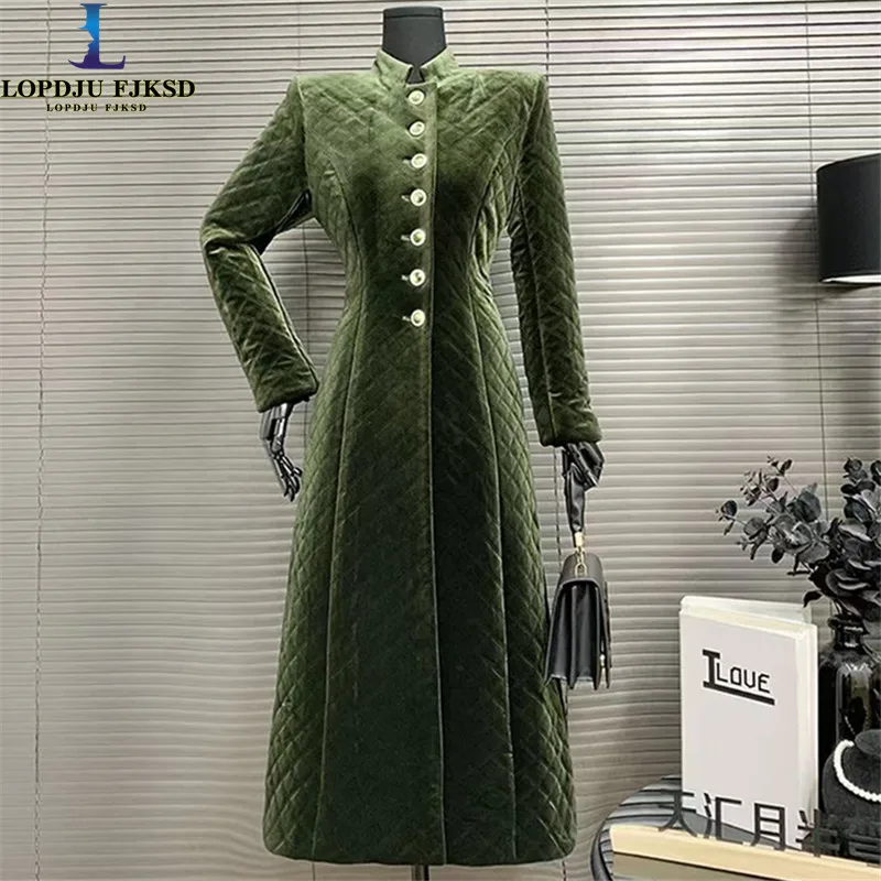 Corduroy Cotton Coats for Women,English Style Jackets,Female Clothes,Single Breasted Clothes,Casual,New,Winter,2025