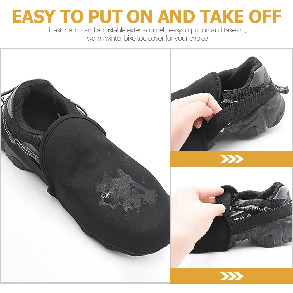 

1Pair Cycling Shoe Covers Warm Windproof Half Shoe Covers Waterproof Anti-Slip Riding Accessories Bike Riding Overshoes