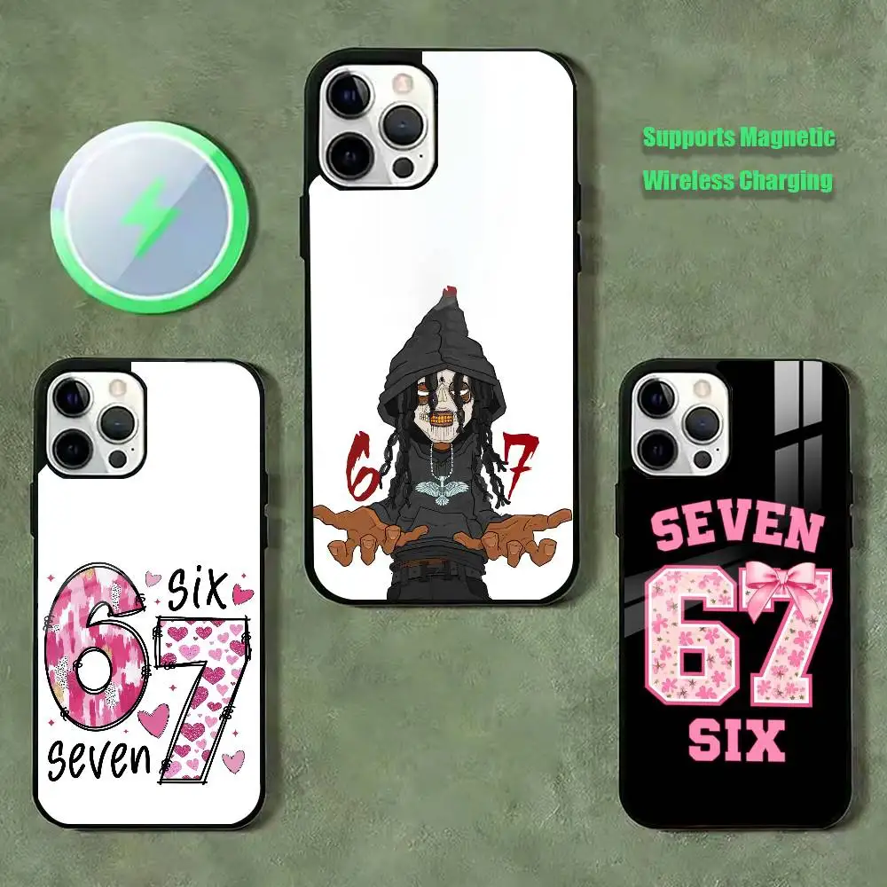 

S-Six S-Seven Meme Aesthetics Phone Case For iPhone17,16,15,14,13,12,11 Plus,Pro Allows magnetic wireless charging