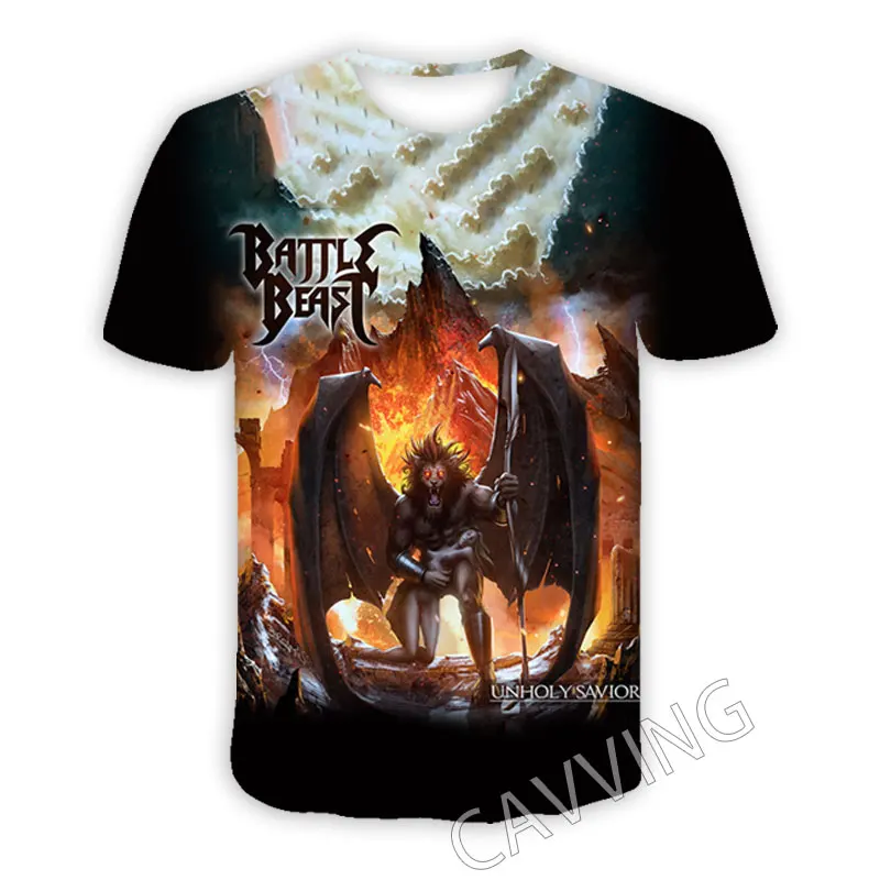 CAVVING 3D Printed  Battle -beast -rock  Casual T-shirts  Hip Hop T Shirts Harajuku Styles Tops Clothing for Men/women