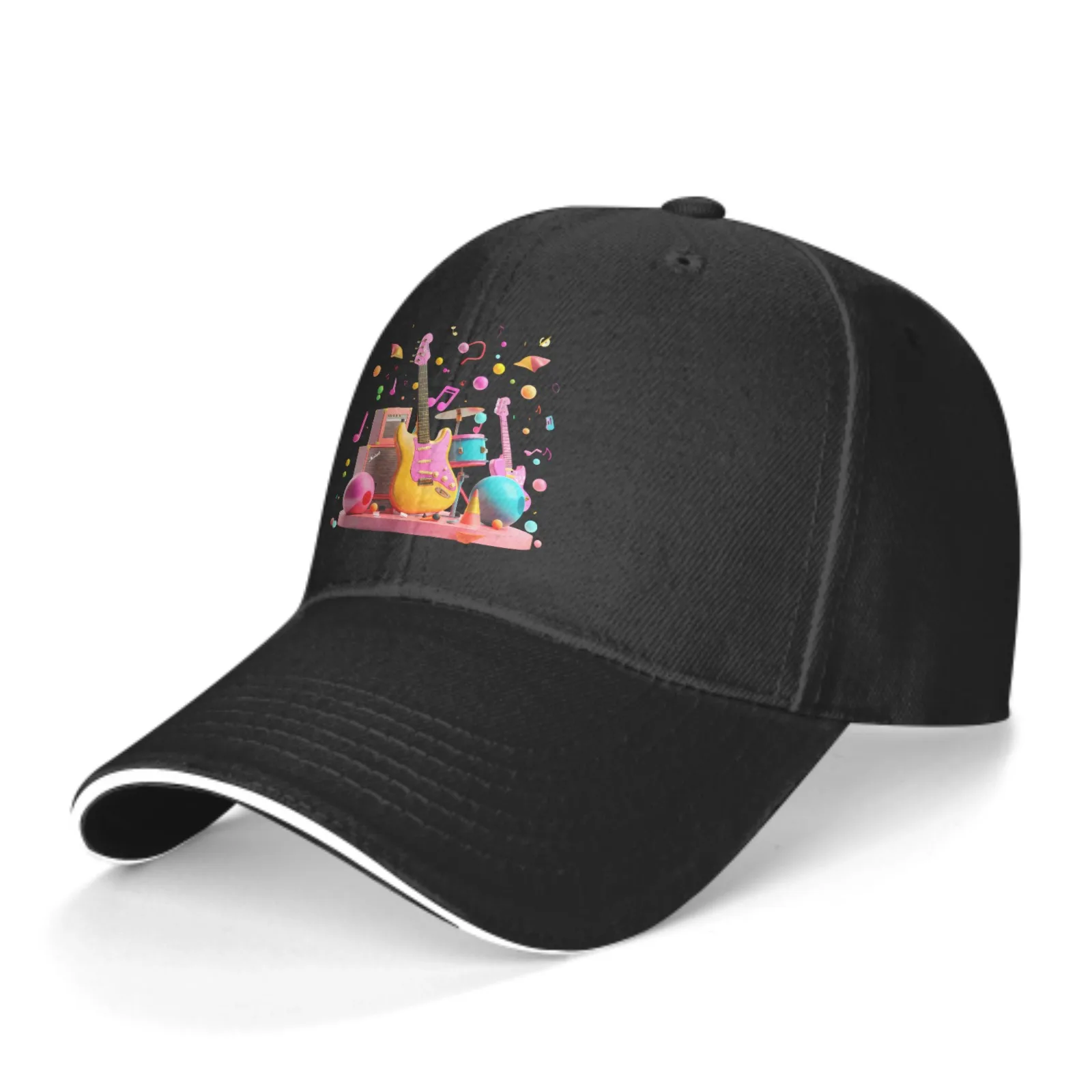 Cartoon Musical Instruments Baseball Cap Sandwich Duck Tongue Hat Spring Summer for Men Women Fashion Daily Sports Travel