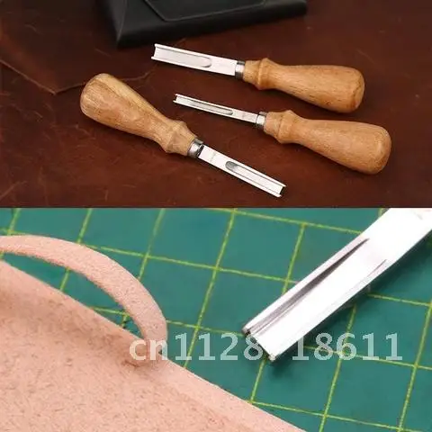 Leather Craft Edge Skiving Beveler Tool for DIY Leather Shallow Skiving Trimming Press MIUSIE Edge Beveler