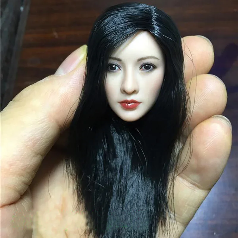 1/6 Scale Chinese Beauty Girl Head Sculpt Crystal Liu Yifei Jing Tian Ada Head Carving Model Toy for 12in Action Figure Doll