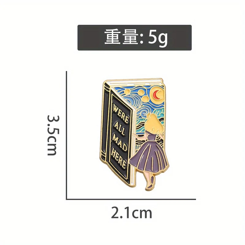 Fairy Tale Books Enter The Fantasy World, Creative Brooches, Badges, 3D Paintings, Clothing Accessories, Metal Badges, Brooches image 4