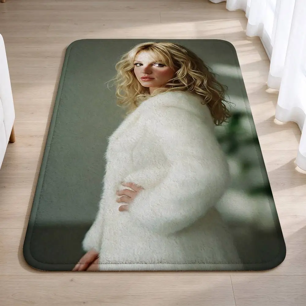 Princess of Pop B-Britney Spears Short Plush Bathroom Door Mat, Hallway Decor Rug, Home Entry Welcome Floor Mat