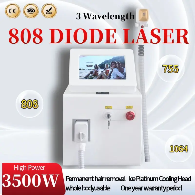 

Double 11 Sales Professional 808nm Diode Laser 3500w High Power 755 808 1064nm Laser Painless Freezing Point Eepilation