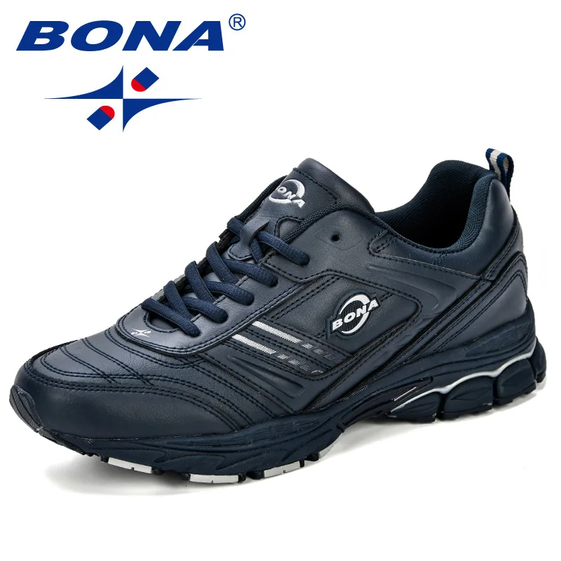 BONA 2023 New Designers Action Leather Trendy Running Shoes Men Outdoor Sneakers Man Walking Jogging Shoes Athletic Footwear