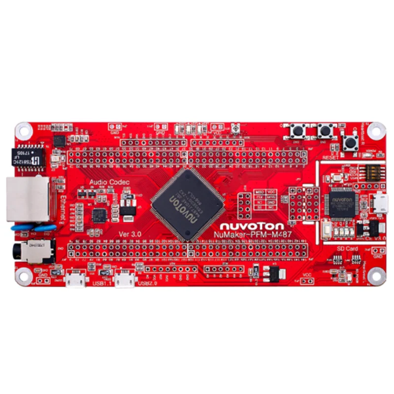 Placa de desarrollo NuMaker-PFM-M487 para programación y prototipos integrados ARM Cortex-M MCU