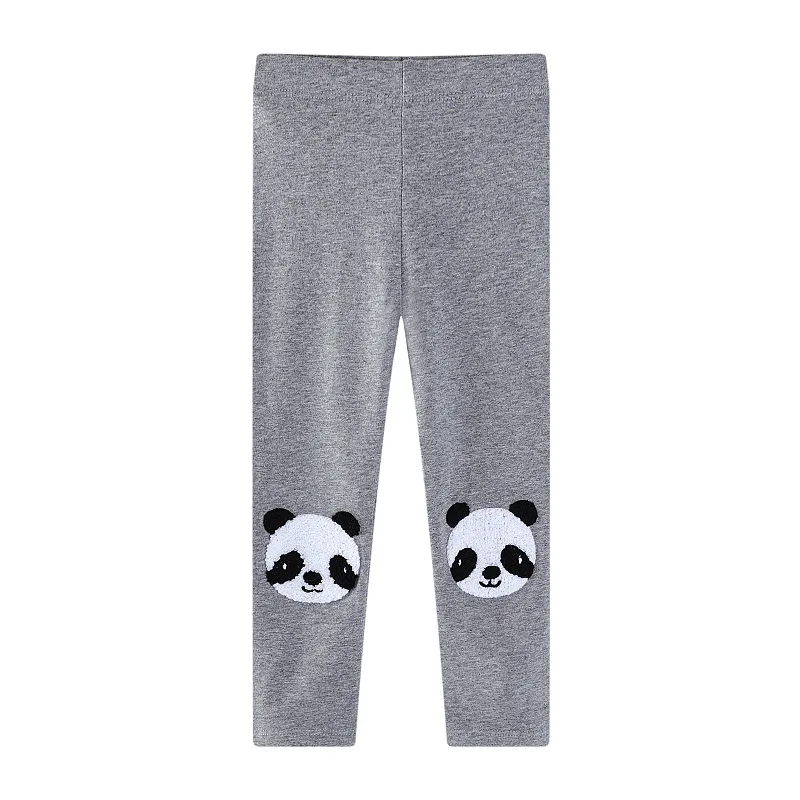 

2025 New Girls' Summer Cotton Embroidered Panda Pattern Lightweight Breathable Leggings