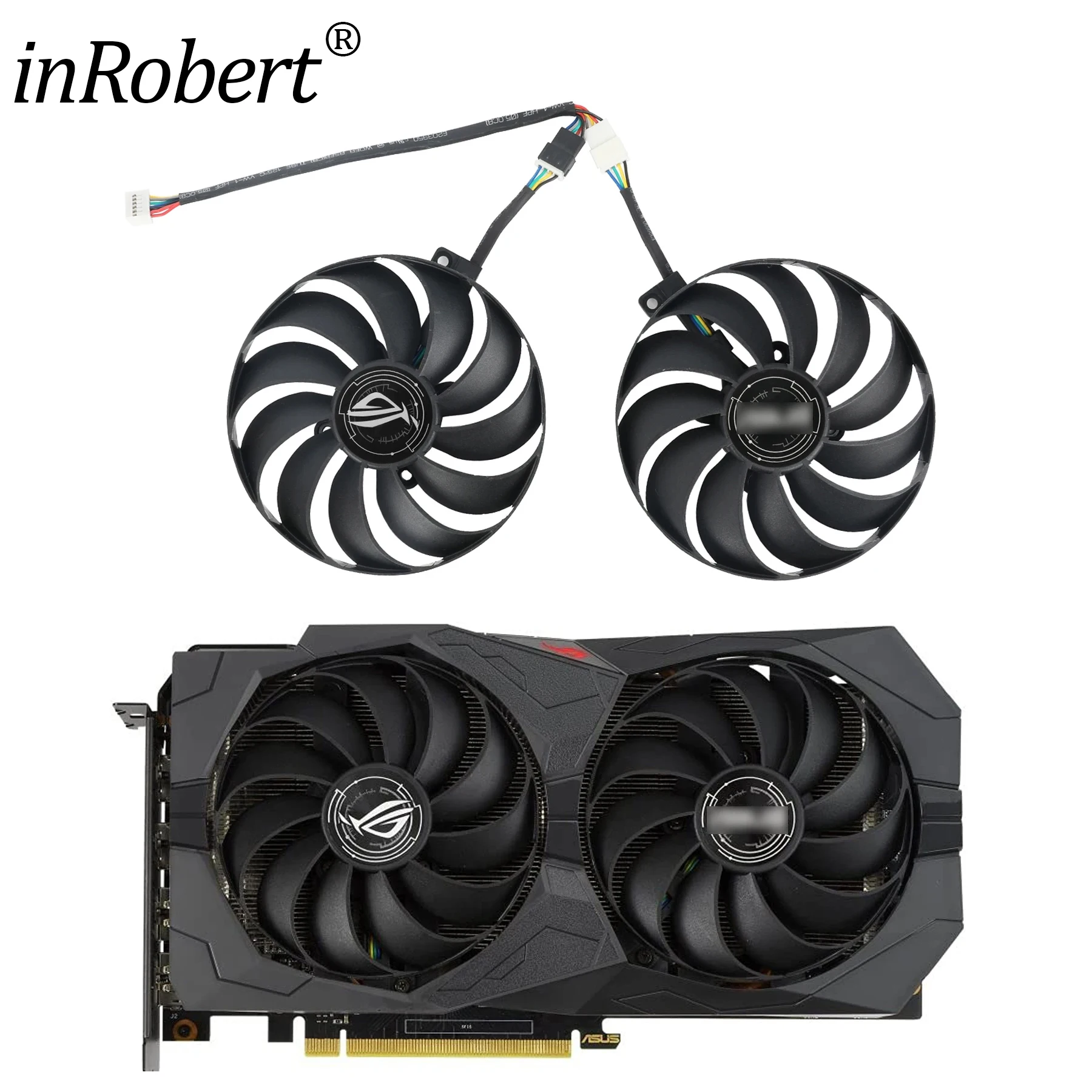 冷却ファン,交換用グラフィックスカード,95mm, FDC10U12S9-C,t129215su,asus rog strix,gtx 1660, 1650,super gtx1650s,gtx1660s