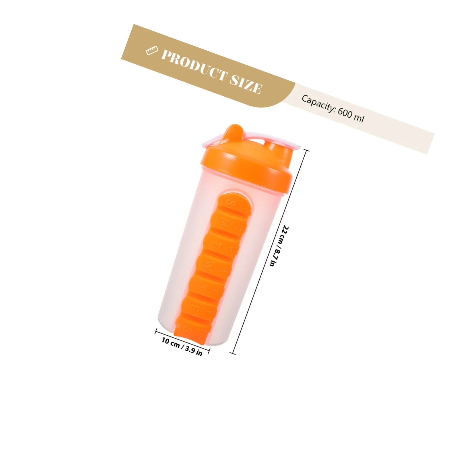 كوب بروتين شاكر 1000 مل زجاجة مياه رياضية قابلة لإعادة الاستخدام بسعة كبيرة لصالة الألعاب الرياضية واللياقة البدنية والتخييم في الهواء الطلق والسفر مع صندوق حبوب منع الحمل #3