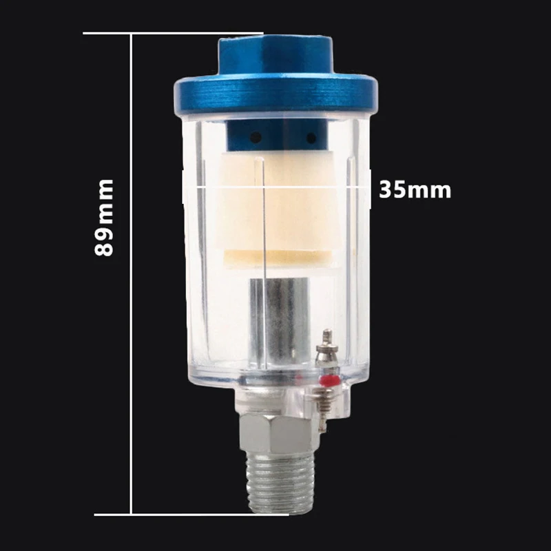 Filtro de separación de agua y aceite, herramienta neumática de rosca estándar de 1/4 pulgadas, compresor de aire transparente, trampa de humedad,