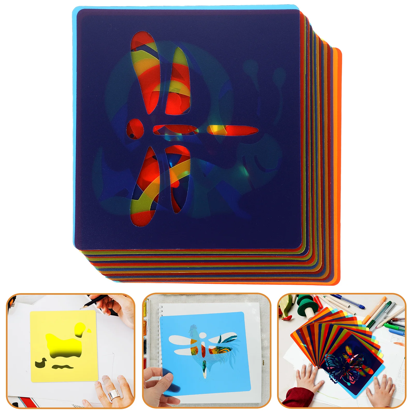 18 Pcs Drawing Template Animal Hollow Painting PP Spray Stencils Toddler Craft Templates Easy Use Creative Fun Spare Time