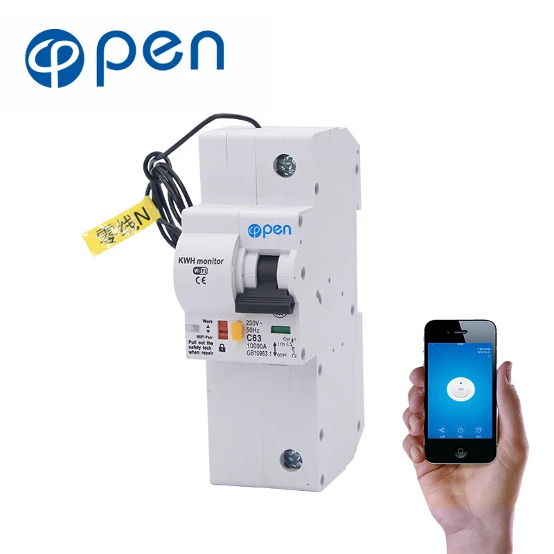 

1P 2mod однофазный Ewelink Smart WiFI счетчик энергии Mcb автоматический выключатель с Amanzon Alexa и Google Home