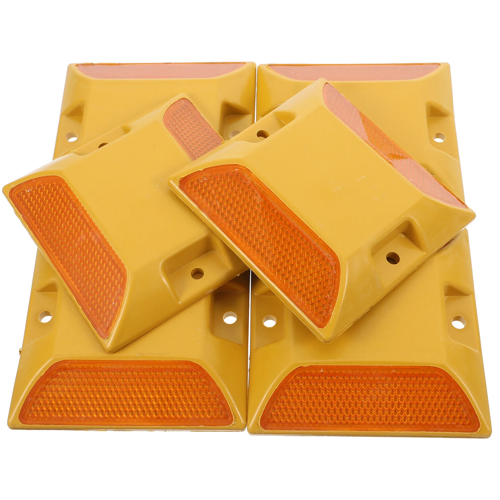 6Pcs Reflective Road Studs Highly Visible Reflective Surface Roadway Markers for Garden Driveway Traffic