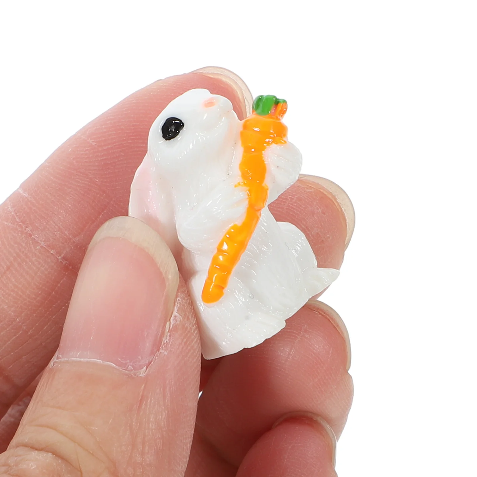 

1Set Miniature Rabbit Carrot Statue Resin Durable Indoor Window Table Outdoor Garden Micro Landscape Bonsai Decoration Accessory