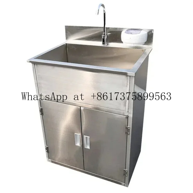 EUR VET 304 Stainless Steel Medical Scrub Sink Veterinary Equipment 2 Sets Wash Basins