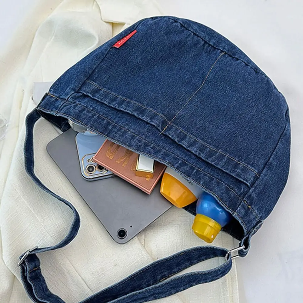 Borse a tracolla in tessuto Denim personalità borsa Tote Vintage di grande capacità borse gentlemoman