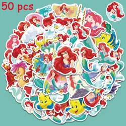 50pcs Disney The Little Mermaid Ariel Princess Stickers Aesthetic Graffiti Decals For Kids Laptop Luggage Skateboard Sticker