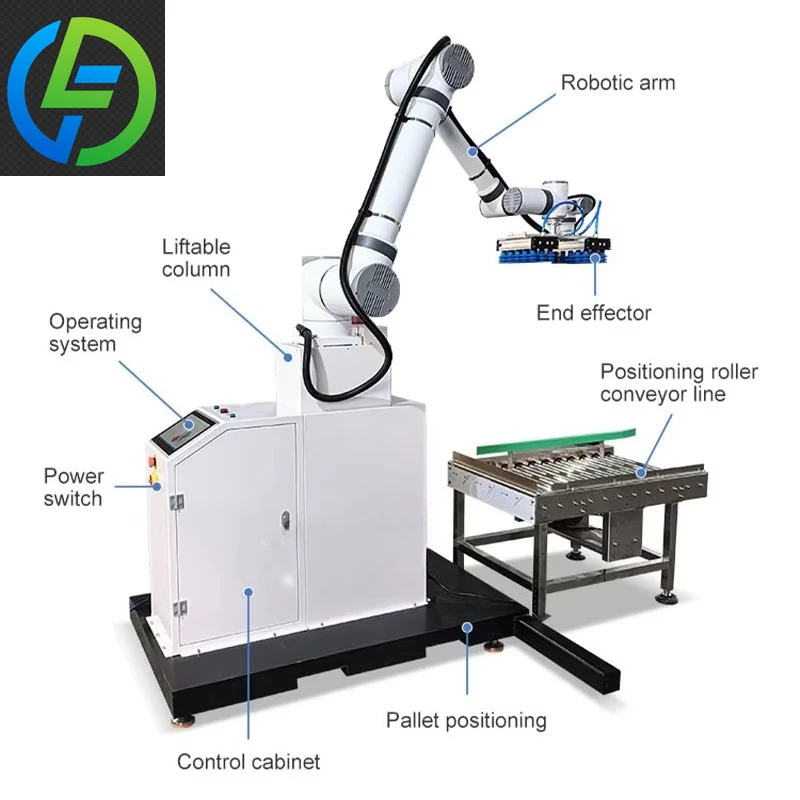 Mobile Collaborative Robot Palletizer Automatic Carton Box Palletizing Cobot Stacking Machine with Touch Screen Customized
