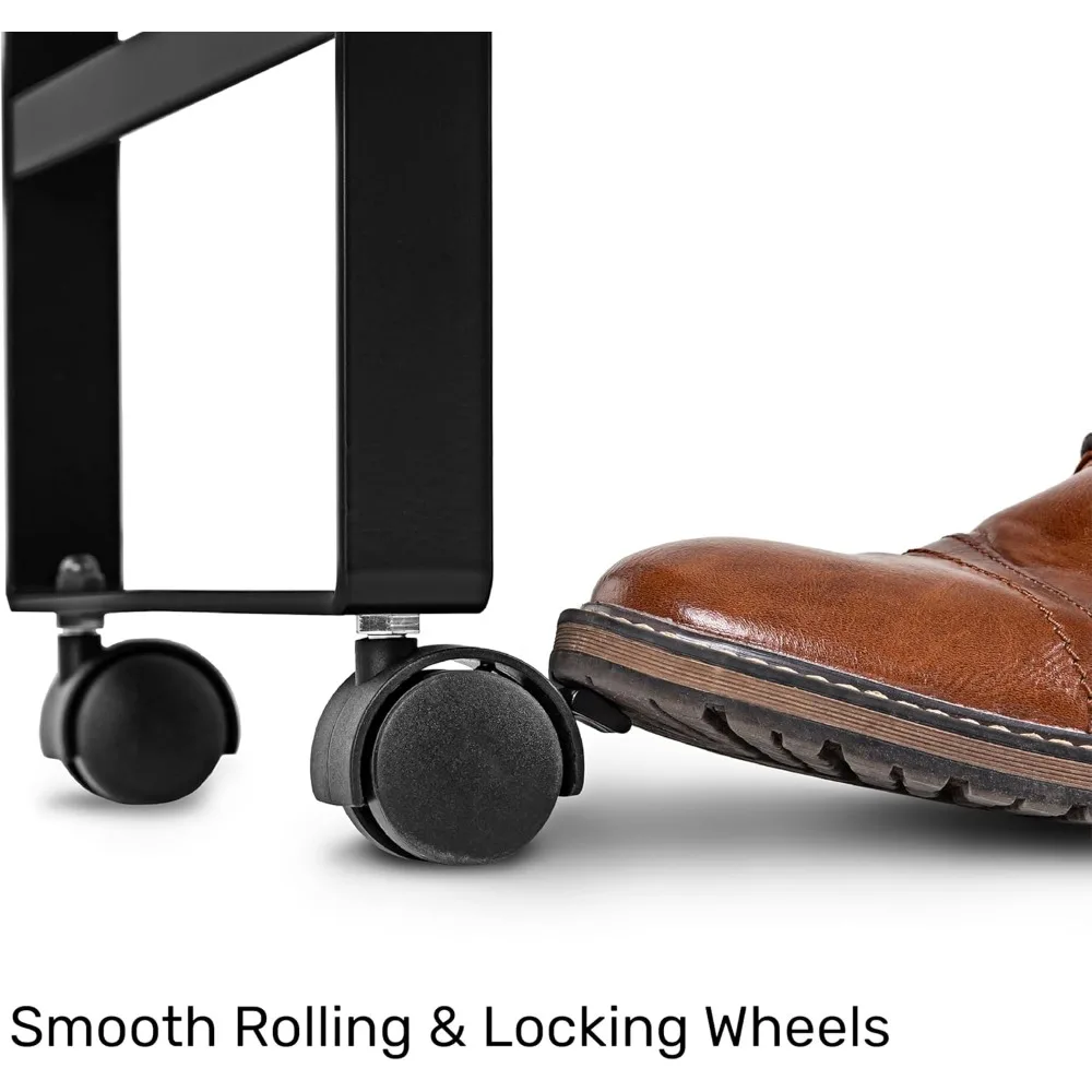 عربة محطة شحن متنقلة لـ 16 جهازًا لأجهزة الكمبيوتر المحمول والأجهزة اللوحية وأجهزة Chromebooks بتصميم مفتوح مع فواصل للحماية من زيادة التيار المحمولة