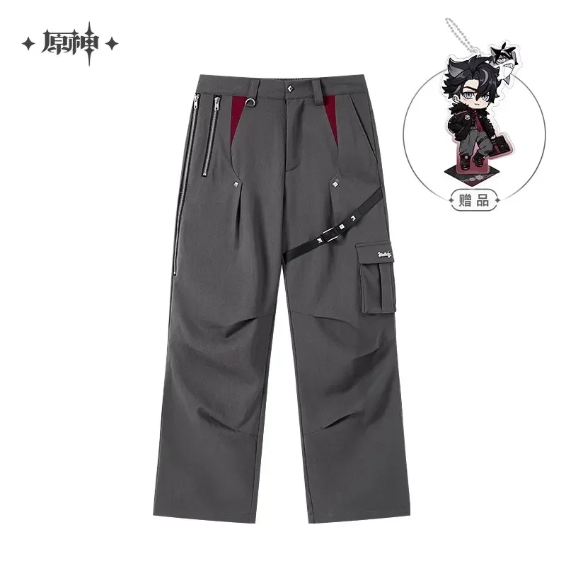 Official Anime Game Genshin Impact Wriothesley Topics Impressions Collection Casual Pants Cosplay Men Cartoon Culottes Bottoms