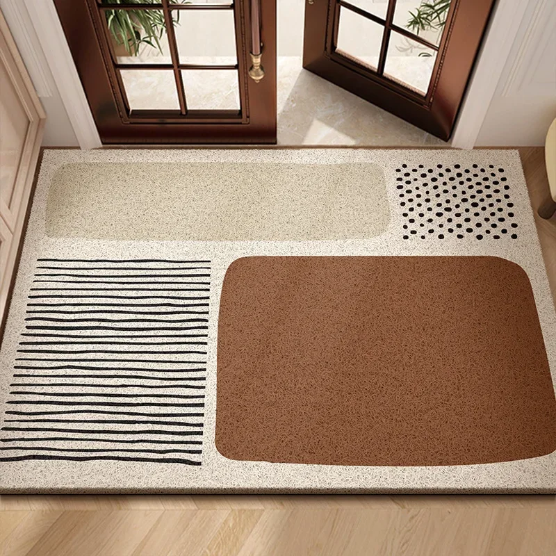 Welcome Entrance Rug Absorbs Dirt Door Mat Hallway Mat PVC Doormat Cuttable Entrance Rug Hallway Mat