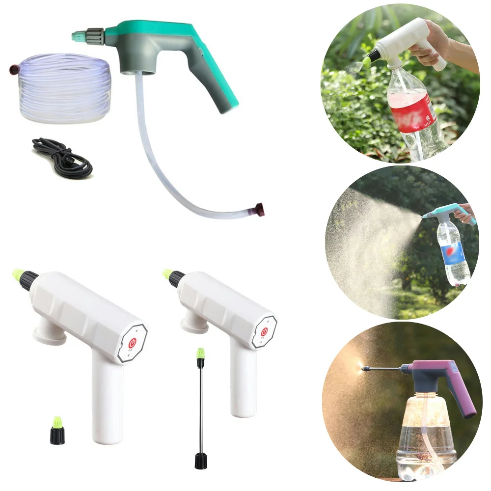 Adjustable Electric High Pressure Air Pump Sprayer Drink Bottles Spray Sprayer Home Garden Watering Tool Accessories