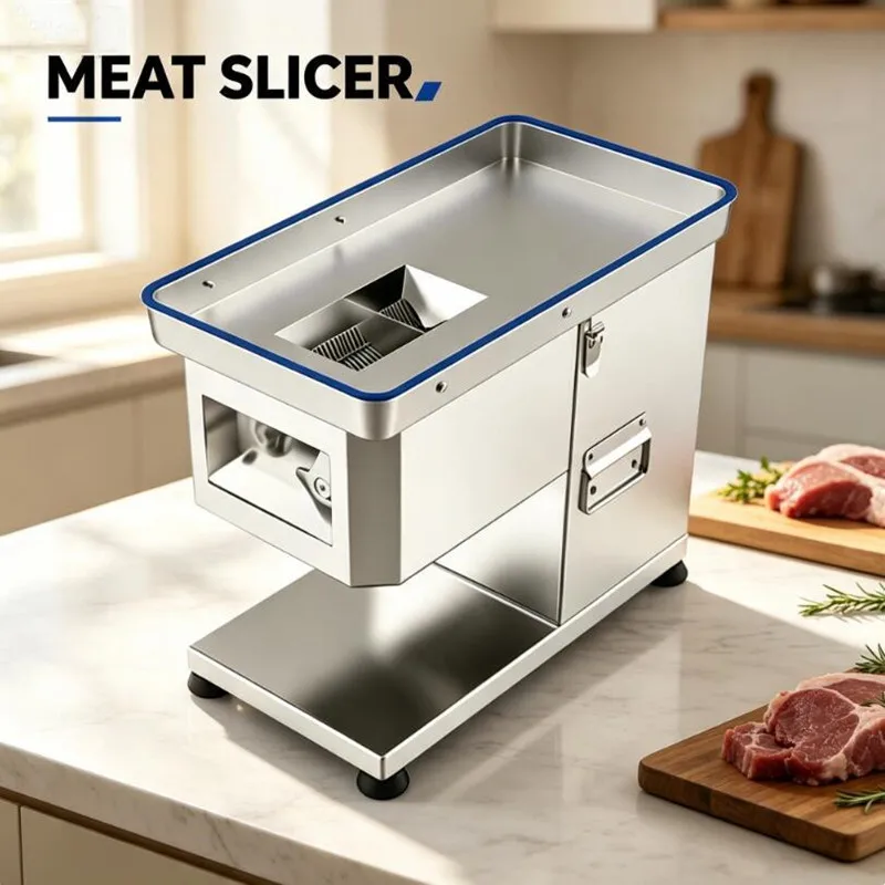 Commercial Meat Slicer Stainless Steel  Automatic Meat Shred Slicer Dicing Machine Electric Vegetable Cutter Grinder For Sale