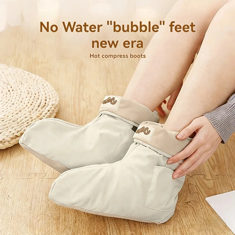 Heated Ankle Wrap Foot Warmer Electric Heated Boot Plug in Washable Winter Warm for Home Office