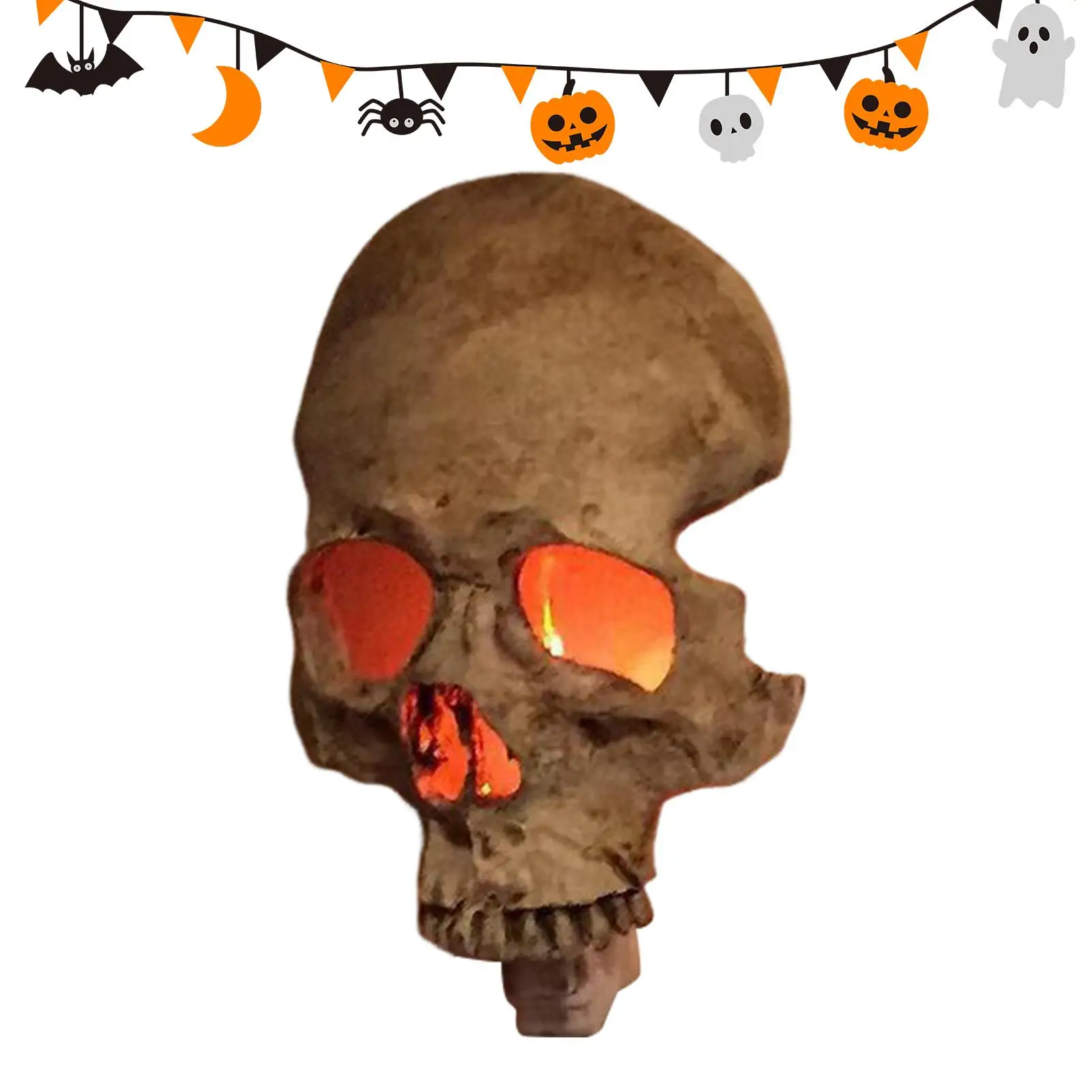 

Хэллоуин Череп Ночник Хэллоуин Декор Готический Скелет Лампа Регулируемая Яркость Жуткий Ночник Для Домашней Спальни