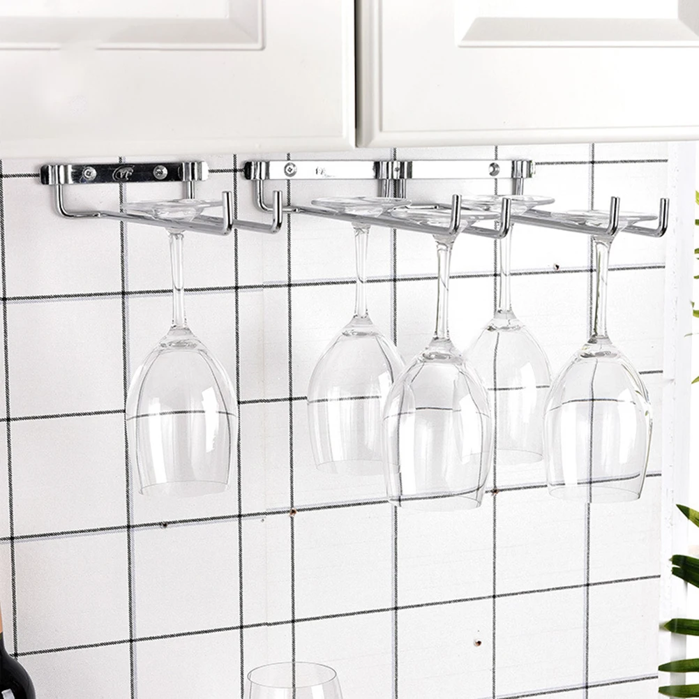 

Red Wine Cup Holder Racks Upside Down Goblet Bracket Display Shelf Hanging Glass
