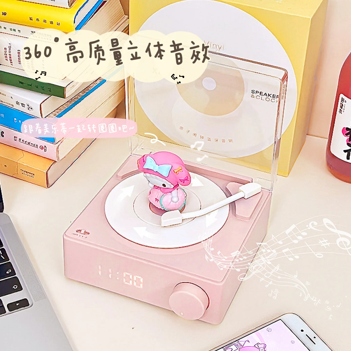 Sanrio Kawaii My Melody Pochacco Cinnamoroll Wireless Bluetooth Stereo Film Portable Cute Player Speaker Valentine' S Day Gifts