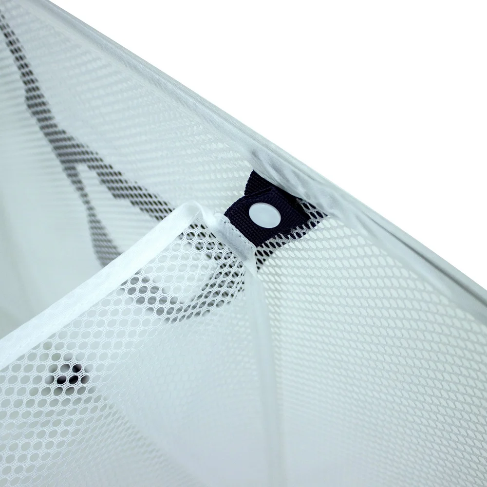 Breathable Polyester Mesh Pop-up Laundry Basket with Three Compartments Sorting Clothes Towels Toys Collapsible Design Easy