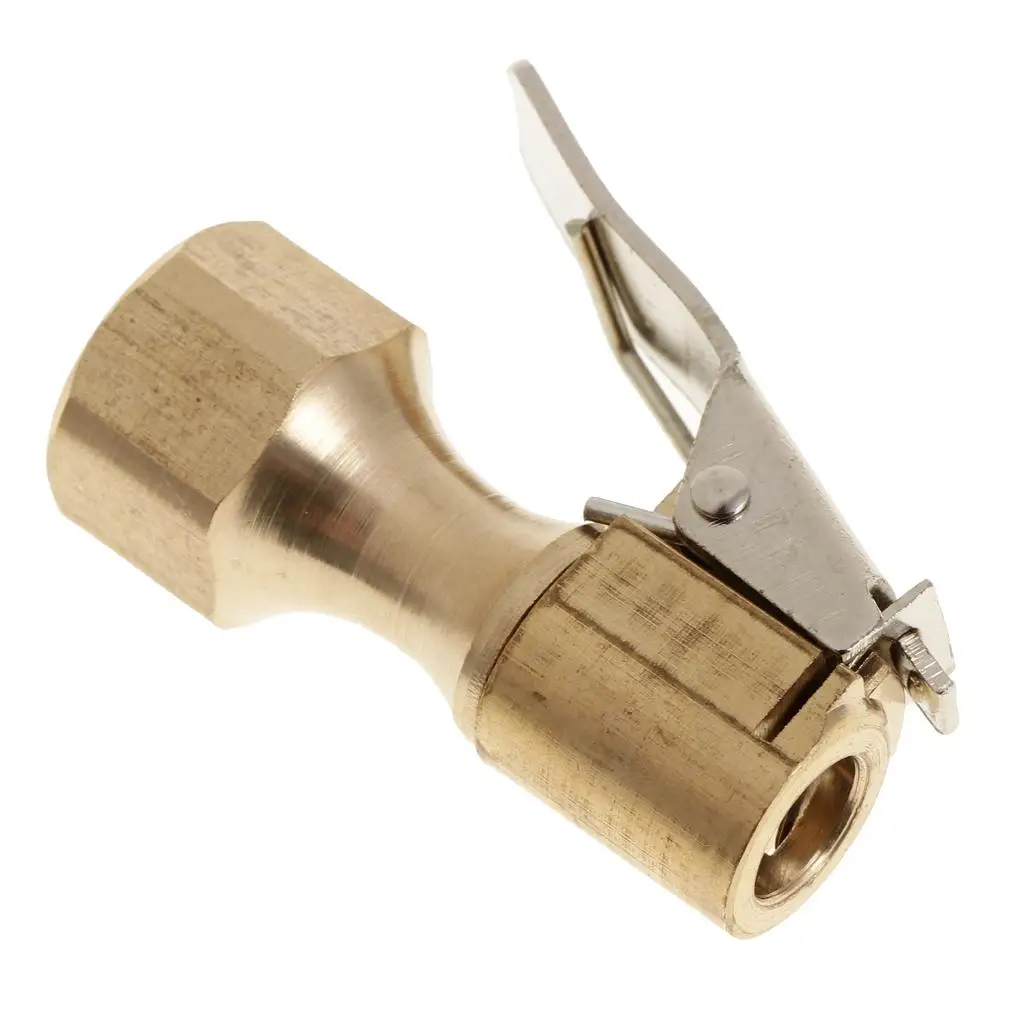 Car Tire Inflator Air Chuck 8mm Straight Closed Flow Lock on Valve Connector Adapter Accessories for Vehicle Tire Inflator Pump