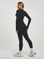 Fitfemme 2Pcs Women's Spring Yoga Sport Suit High Waist Legging Jacket Lifting Running Pants Outdoor Set - Image 3