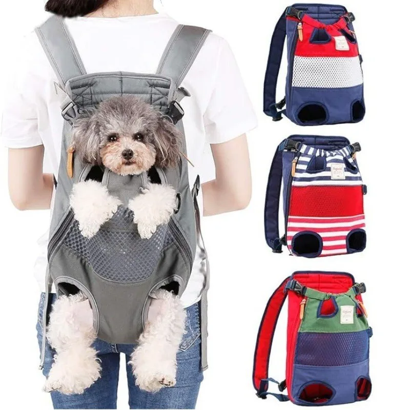 Mochila para animais de estimação, transportadora para cães e gatos, bolsa frontal para viagem, transporte para animais, cães pequenos e médios, buldogue, filhote de cachorro