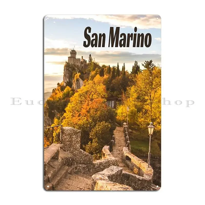 San Marino Republic Travel Posters Guimaraes Portugal Metal Plaque Classic Wall Decor Bar Designs Tin Sign Poster