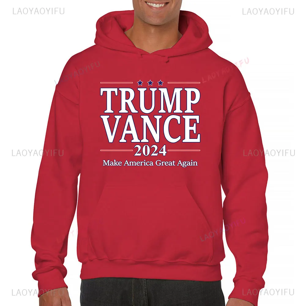 Proud Donald Trump Supporter 47 Sweatshirt MAGA 2024 America First Men Drop-shoulder Sleeve Hoodies Trump Warm Fall Pullover