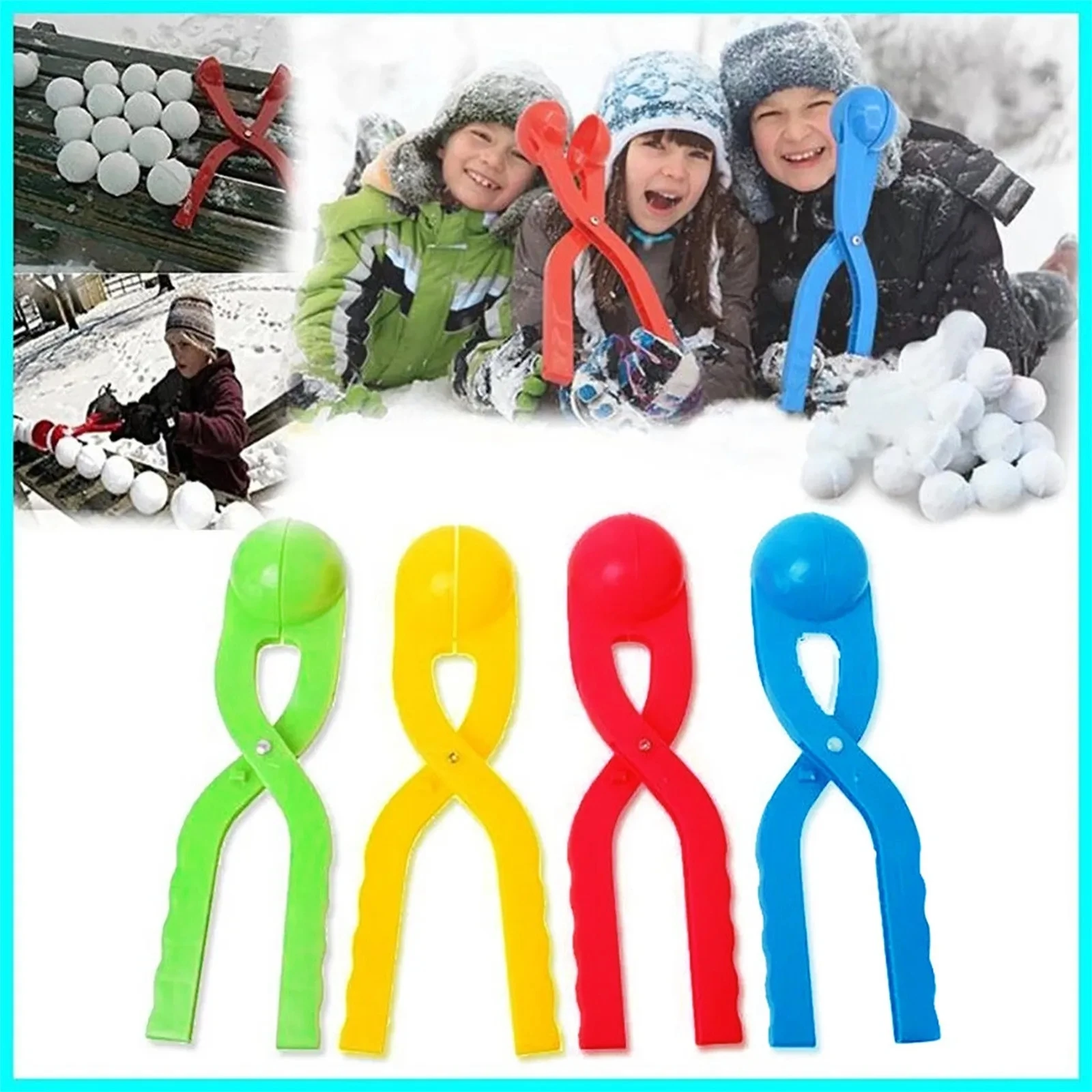 Snowball Maker Tool, Multi-Shape Cartoon Snowball Clips for Outdoor Winter Play, Kids Gift & Sports Toy,snowball Maker Snow Sled