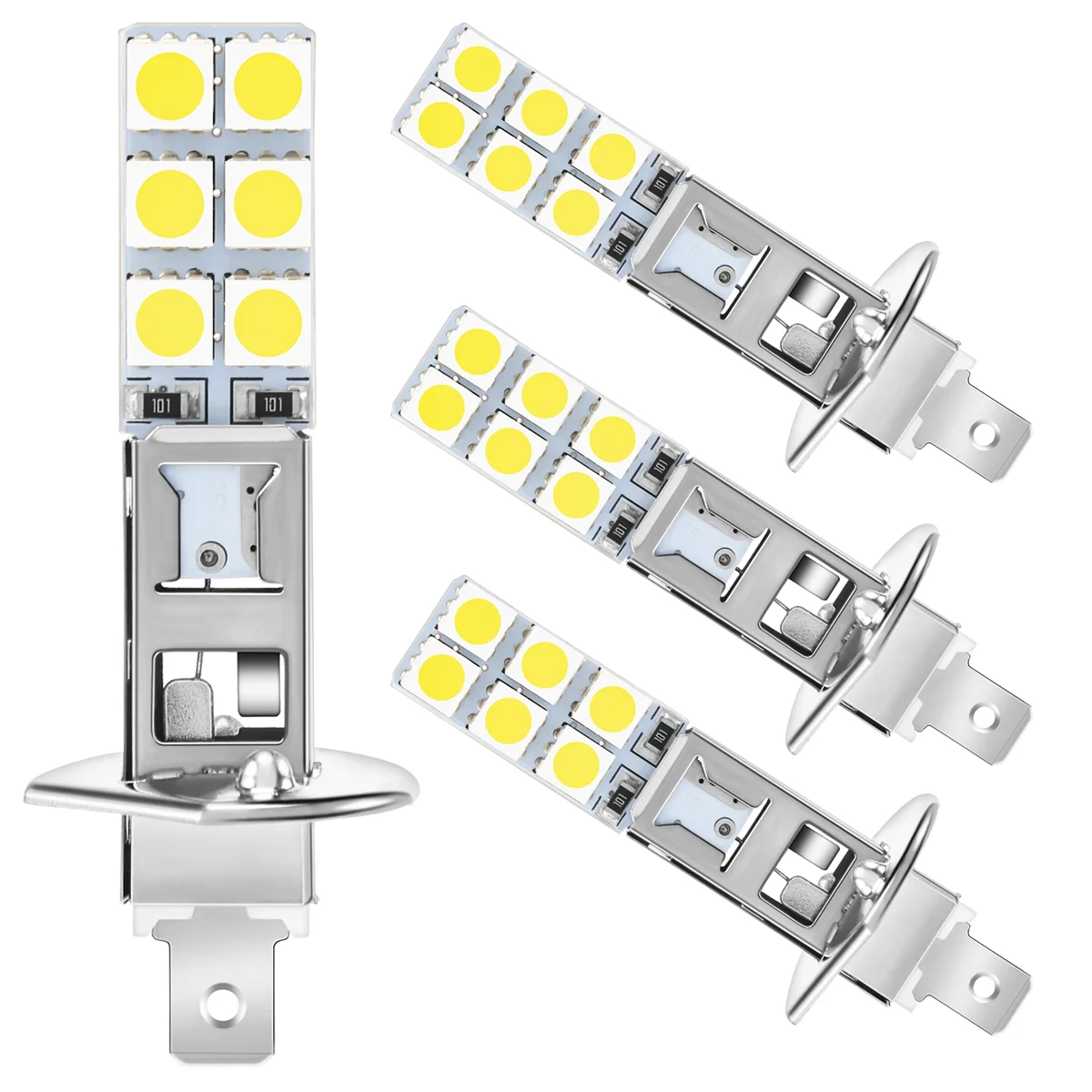 LED Farol Lâmpadas Kit, nevoeiro luz de condução, Super Branco, H1, 6000K, 80W, 4Pcs