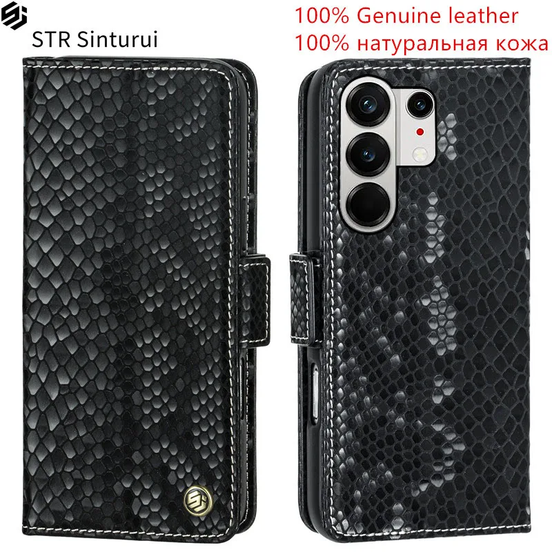 

STR 100% Genuine relief pattern leather card Slot Wallet Cover For Tecno Camon 50 40 30S 30 20 Premier Pro 4G 5G Flip phone Case