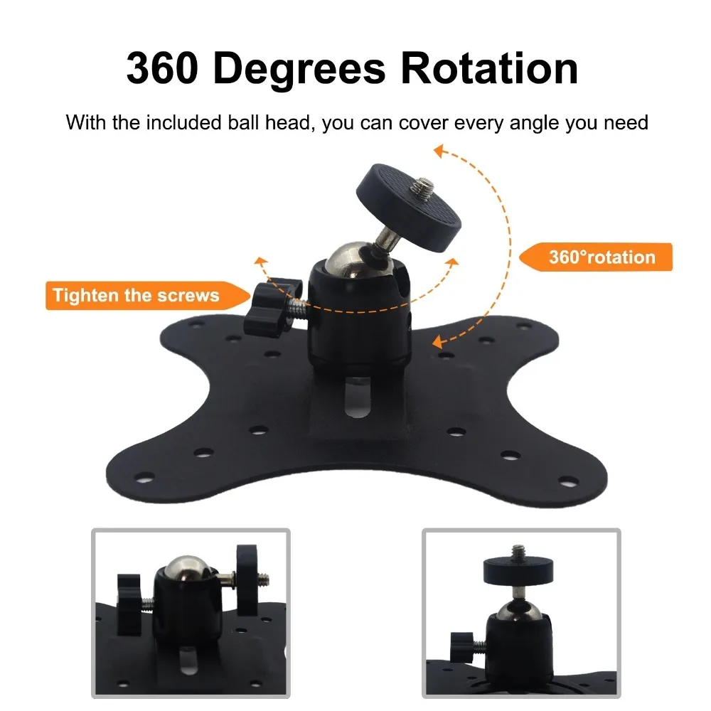 360° Rotation Mounted Projector Bracket Universal with 1/4 inch Screw Camera Bracket for XGIMI Z4 Z6X/Dangbei H3/JMGO G7S J9
