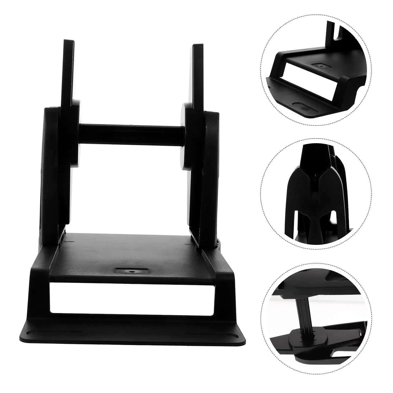 1pc Black Desktop Printer Home Office Storage School Thermal Label Holder For Rolls Fanfold Accessories Durable Stand