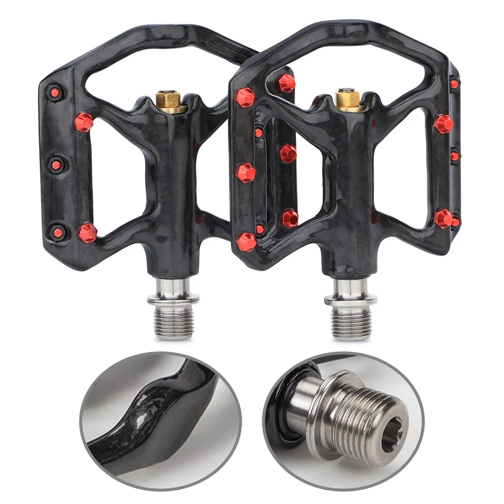

1pair Ultralight Full Carbon Fiber Pedal Folding Road Bike Pedal 3 Bearing Pedal 180g Cycling Accessories
