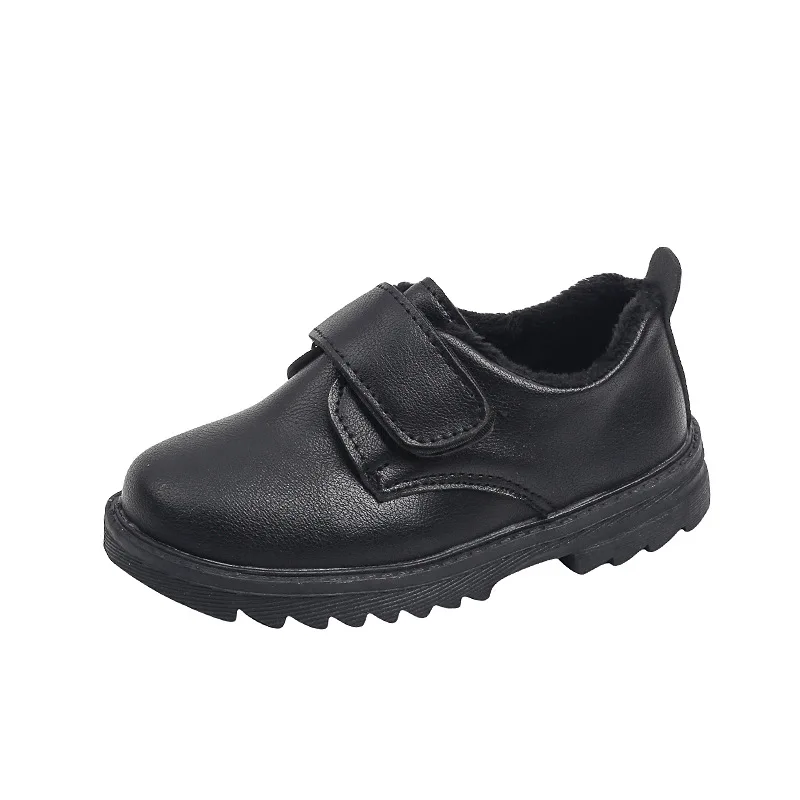 Children Leather Shoes for Party Wedding Boys Girls Performance Shoes Beige Autumn Winter Kids Black Uniform School Shoes Soft