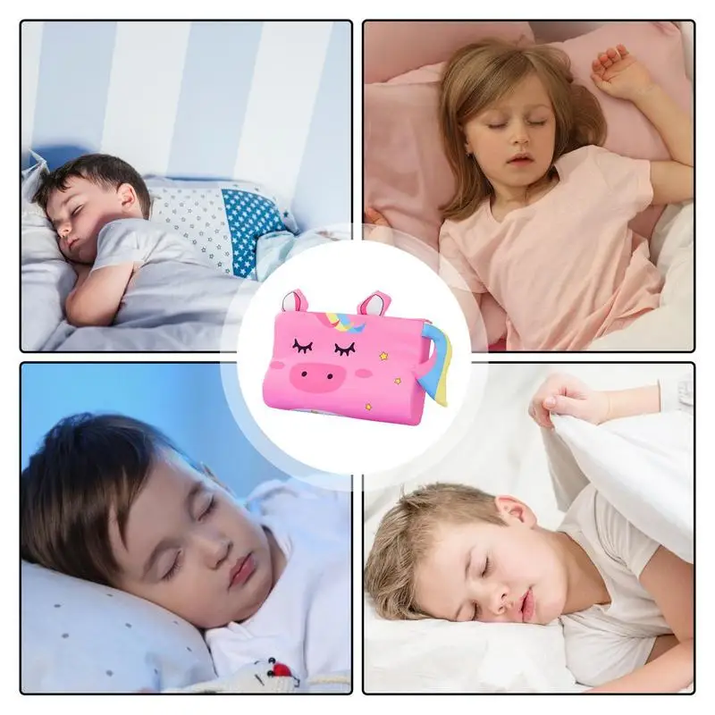 Small Toddler Pillow Breathable Cartoon Kids Pillow Ergonomic Crib Pillow For Better Neck Support Cooling Travel Pillow For