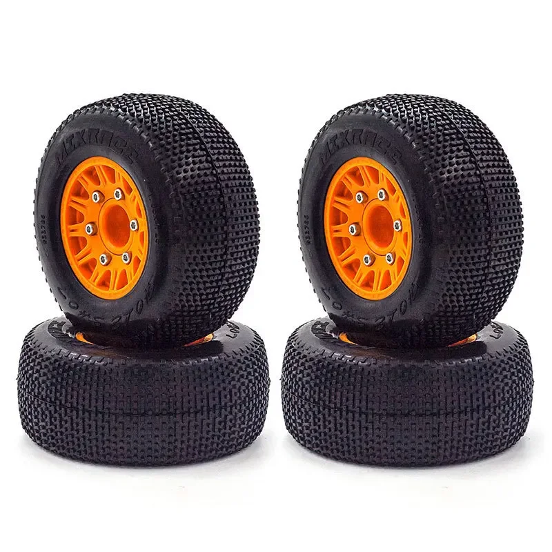 4PCS 110mm Tire and Wheel Rim for 1/10 RC Short Course Truck Traxxas Slash Redcat Blackout Axial SCX10 Tamiya CC01 D90 HSP HPI